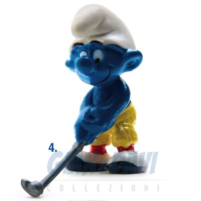 2.0055 20055 Golfer Smurf Puffo Golf 4A