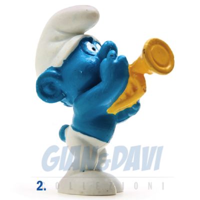 2.0072 20072 Trumpet Smurf Puffo con Tromba 2A