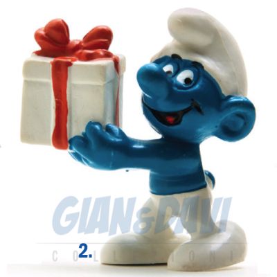 2.0086 20086 Present Smurf Puffo con Regalo 2A