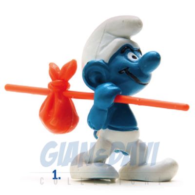 2.0088 20088 Traveller Smurf Puffo Vagabondo 1A