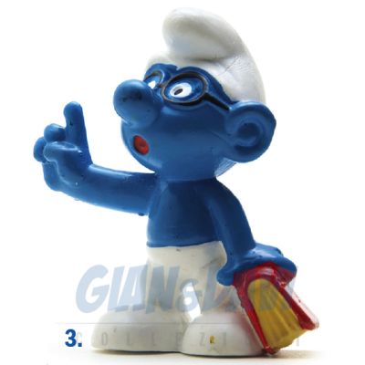 2.0094 20094 Bookworm Smurf Puffo Secchione 3B