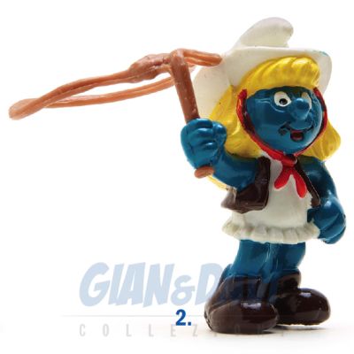 2.0147 20147 Cowgirl Smurfette Smurf Puffo Puffetta del West 2A