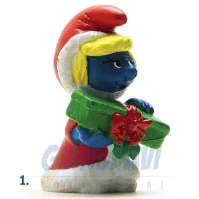 2.0153 20153 Santa Smurfette Smurf Puffo Puffetta Natalizia 1A