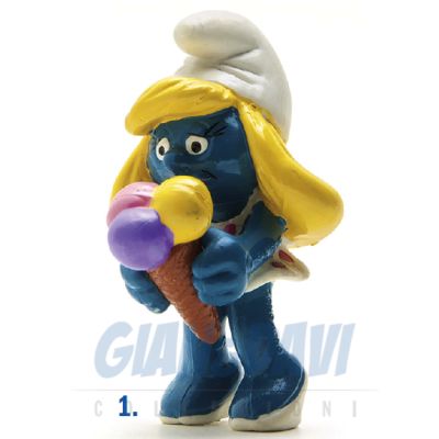 2.0190 20190 Smurfette Ice cream Smurf Puffo Puffetta con Gelato 1A