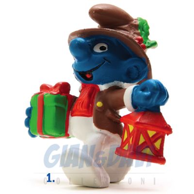 2.0201 20201 Christmas with Lantern Smurf Puffo Natalizio con Lanterna 1A