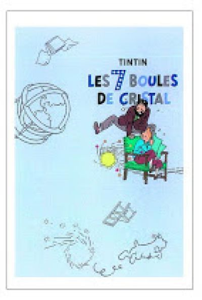 Tintin Moulinsart Double Postcard 16,5x12,5cm - 31157 World Les 7 Boules de Cristal