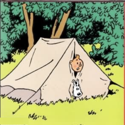 Tintin Moulinsart Postcard Carte Double 15x15cm - 3118206 Tente