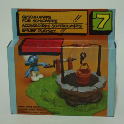 4.0090 40090 Playsat 7. Well Playset Smurf Pozzo dei Puffi 2A + BOX 2 da montare