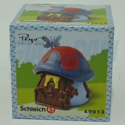 4.9013 49013 Blue/Red cottage Casa Piccola Blu Rossa  2A + BOX PEYO Scritte
