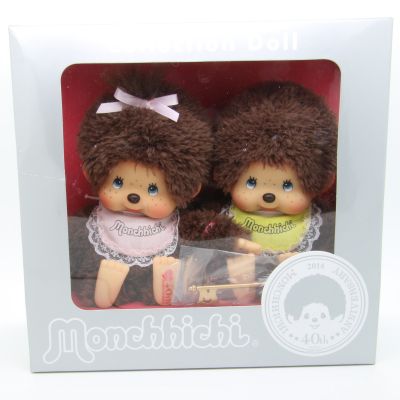 Sekiguchi Monchhichi Collection Doll - 40th Anniversary Collection 18cm Bi-Pack
