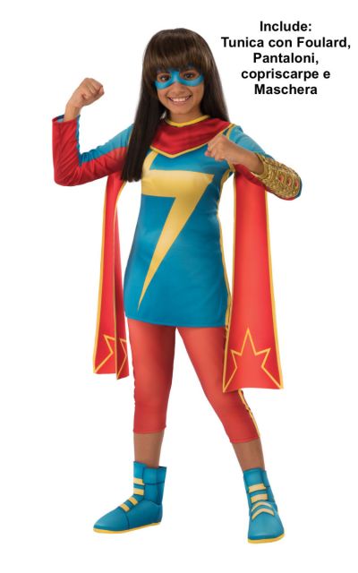 Costume Carnevale Rubies - Marvel Rising Ms. Marvel Children L 8-10 Anos