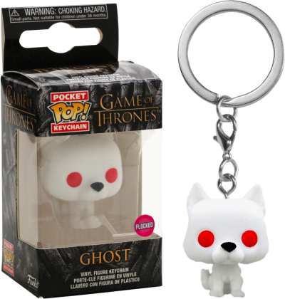 Funko Pocket Pop Keychain Game Of Thrones GOT 45044 Ghost Flocked
