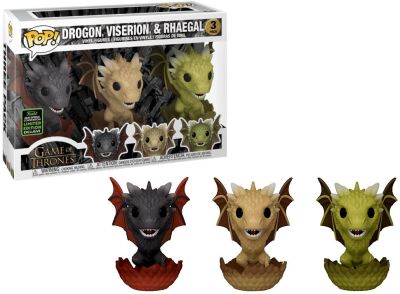 Funko Pop 3-Pack Game of Thrones GOT 45917 Dragon Egg ECCC2020