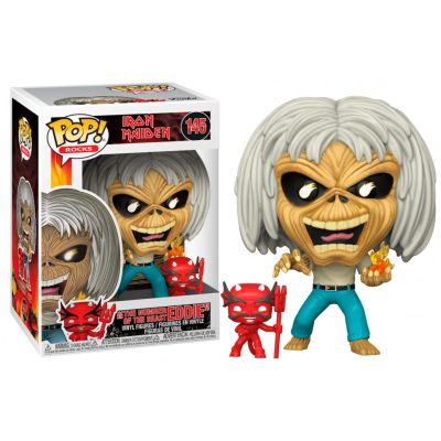 Funko Pop Rocks 145 Iron Maiden 45981 The Number of the Beast Eddie BOX ROVINATO