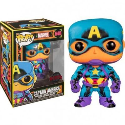 Funko Pop Marvel 648 Black Light 48845 Captain America Special Edition