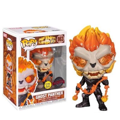 Funko Pop Marvel 863 Infinity Warps 52085 Ghost Panther GITD Special Edition
