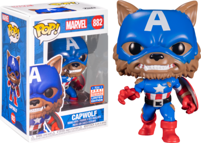 Funko Pop Marvel 882 Marvel 55506 Capwolf SDCC2021