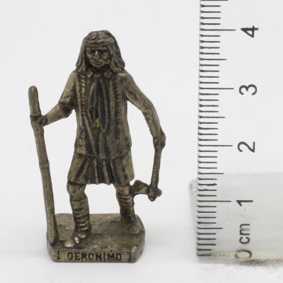 Ü-Ei Soldatini Metallfiguren Beruhmte Indianer-Hauptlinge 07 Geronimo Altsilbert