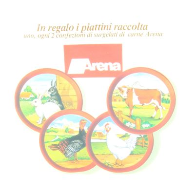 Arena I Piattini Raccolta Serie completa 4 Pezzi Sigillati 11cm Diametro
