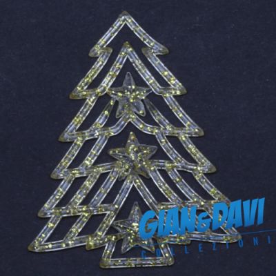 MB-GD-N86 Albero Trasparente Glitter Gialli