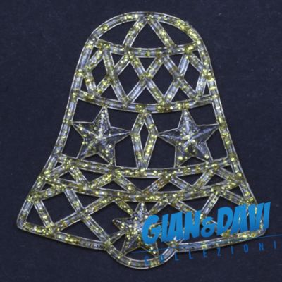MB-GD-N86 Campana Trasparente Glitter Gialli