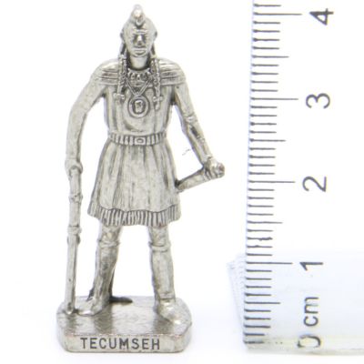 Ü-Ei Soldatini Metallfiguren Beruhmte Indianer-Hauptlinge 01 Tecumseh Chrome Dark