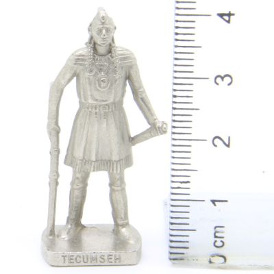 Ü-Ei Soldatini Metallfiguren Beruhmte Indianer-Hauptlinge 01 Tecumseh Chrome Light