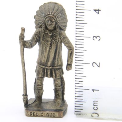 Ü-Ei Soldatini Metallfiguren Beruhmte Indianer-Hauptlinge 03 Red Cloud Altsilber