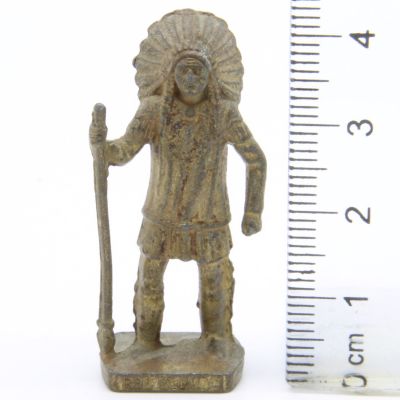 Ü-Ei Soldatini Metallfiguren Beruhmte Indianer-Hauptlinge 03 Red Cloud Messing