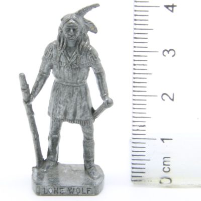 Ü-Ei Soldatini Metallfiguren Beruhmte Indianer-Hauptlinge 05 Lone Wolf Eisen