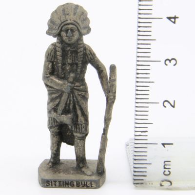 Ü-Ei Soldatini Metallfiguren Beruhmte Indianer-Hauptlinge 06 Sitting Bull Altsilber