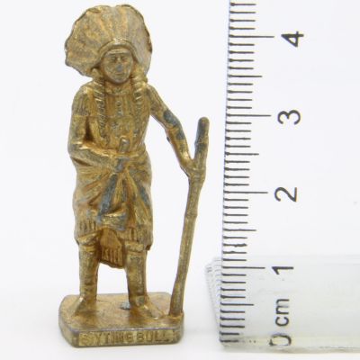 Ü-Ei Soldatini Metallfiguren Beruhmte Indianer-Hauptlinge 06 Sitting Bull Messing