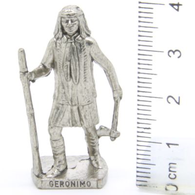 Ü-Ei Soldatini Metallfiguren Beruhmte Indianer-Hauptlinge 07 Geronimo Chrome Dark