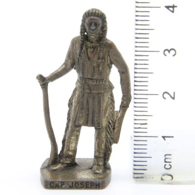 Ü-Ei Soldatini Metallfiguren Beruhmte Indianer-Hauptlinge 08 Cap Joseph Altsilber