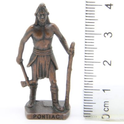 Ü-Ei Soldatini Metallfiguren Beruhmte Indianer Hauptlinge II 01 Pontiac Bruniert