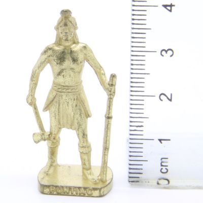 Ü-Ei Soldatini Metallfiguren Beruhmte Indianer Hauptlinge II 01 Pontiac Gold