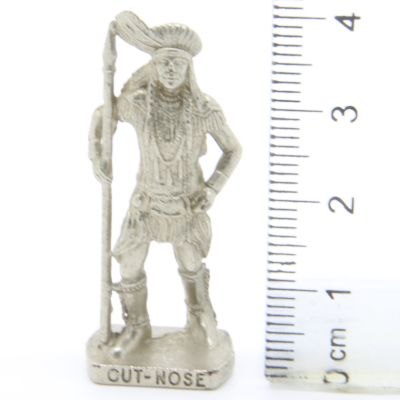 Ü-Ei Soldatini Metallfiguren Beruhmte Indianer Hauptlinge II 03 Cut Nose ChromeLight