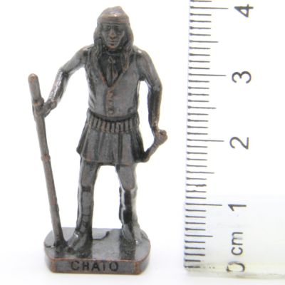 Ü-Ei Soldatini Metallfiguren Beruhmte Indianer Hauptlinge II 05 Chato Bruniert