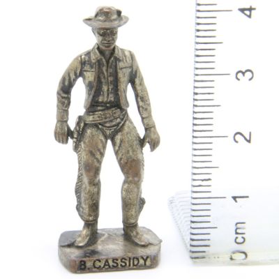 Ü-Ei Soldatini Metallfiguren Beruhmte Westmanner II 02 B. Cassidy Altsilber Dark