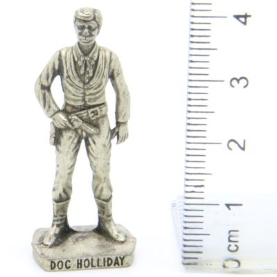 Ü-Ei Soldatini Metallfiguren Beruhmte Westmanner II 03 Doc Holiday Altsilber