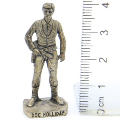 Ü-Ei Soldatini Metallfiguren Beruhmte Westmanner II 03 Doc Holiday Altsilber Dark