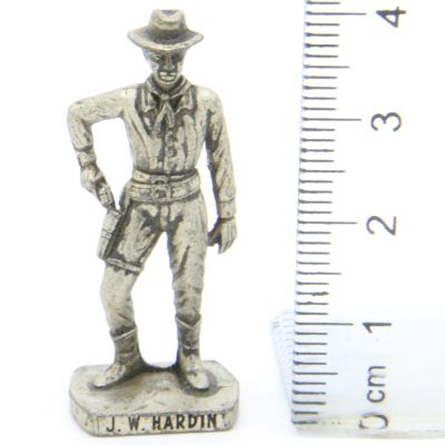 Ü-Ei Soldatini Metallfiguren Beruhmte Westmanner II 05 J. W. Hardin Altsilber