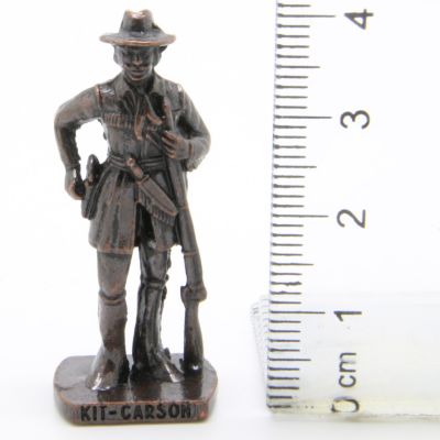 Ü-Ei Soldatini Metallfiguren Beruhmte Westmanner II 07 Kit Carson Bruniert