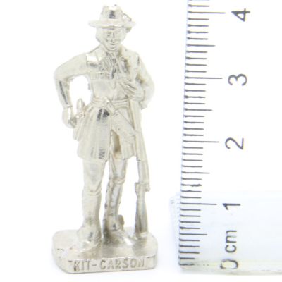 Ü-Ei Soldatini Metallfiguren Beruhmte Westmanner II 07 Kit Carson Chrome Light