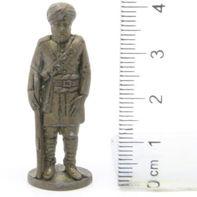 Ferrero Kinder Ü-Ei Soldatini Metallfiguren Britisch-Indien - 4 40mm Messing Dark