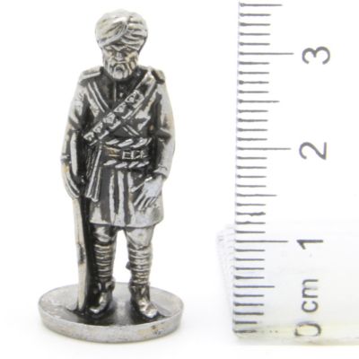 Ferrero Kinder Ü-Ei Soldatini Metallfiguren Britisch-Indien - G42 35mm Chrome Dark
