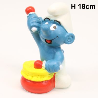The Smurfs Coinbank Hazero Drummer 1983 H 18cm 02 Opaque