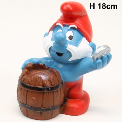 The Smurfs Coinbank Hazero Papa Smurf 1983 H 18cm 03 Opaque