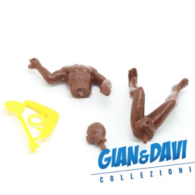 Ferrero Kinder Ü-Ei - Steckfiguren Eingeborener mit Bumerang 70er Gelb Montieren
