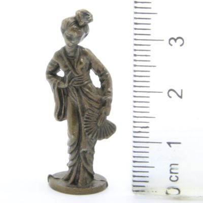 Ferrero Kinder Ü-Ei Soldatini Metallfiguren Figuren aus Chinesischen Sagen - 1 35mm Messing Dark